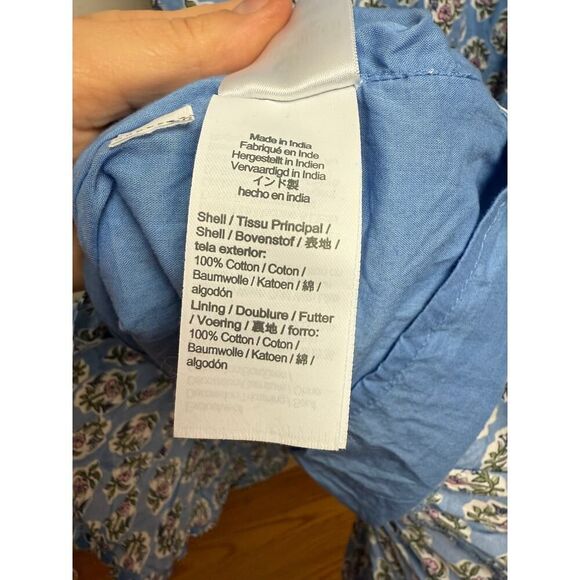 J. Crew Smocked Midi Dress with Puff Sleeves Sz. XS - Picture 7 of 7